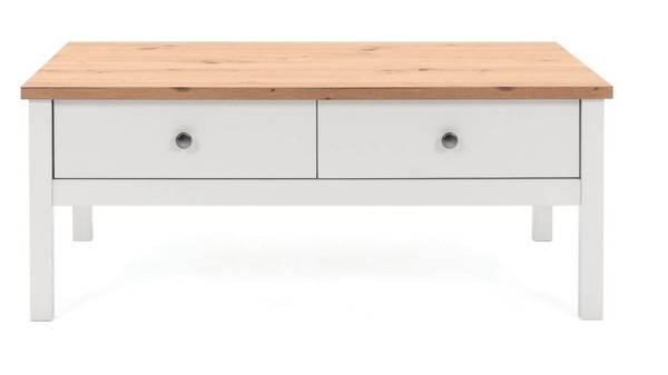 Couchtisch Bergen weiß Sofatisch Weiß - Holzwerkstoff - 100 x 40 x 55 cm