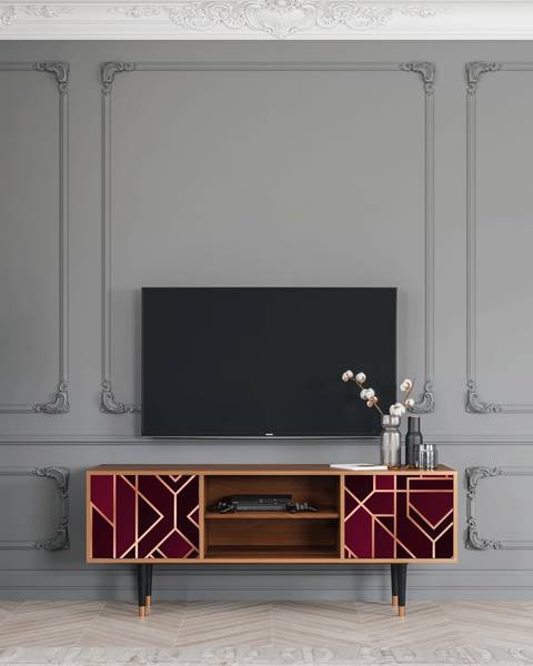TV-Lowboard T2 Walnuss Rot - Holzwerkstoff - 170 x 69 x 48 cm