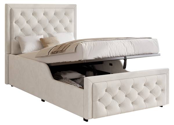 Kinderbett K-1951 Beige - Holzwerkstoff - 106 x 103 x 213 cm