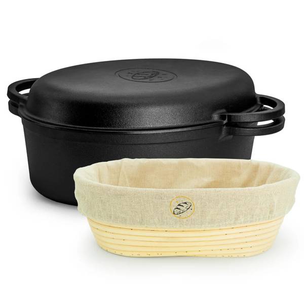 Gusseisen Bräter CrustLove Schwarz - Gusseisen - 34 x 12 x 24 cm