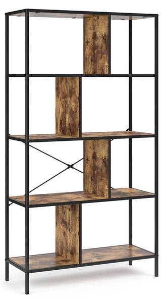 Bücherregal Fyrk 31076 Schwarz - Driftwood Dekor - Höhe: 146 cm