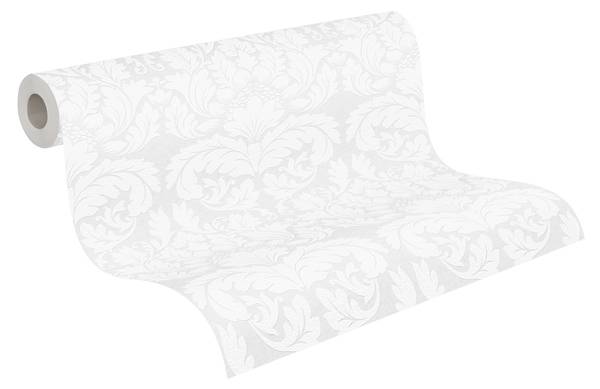 Meistervlies Vliestapete Barock-Optik Weiß - Fleece - 2500 x 106 x 1 cm