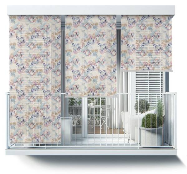 Außenrollo Flora Allevio Textil - 40 x 180 x 1 cm