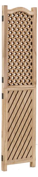 Paravent 2014 3-teilig Braun - Holz teilmassiv - 120 x 170 x 2 cm