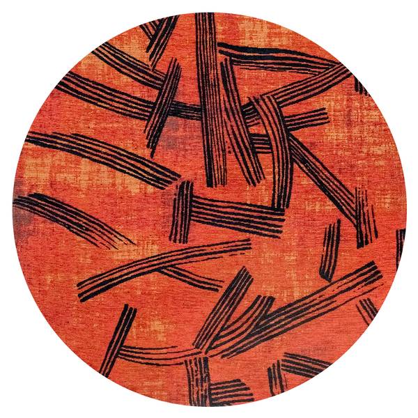 Teppich Kanji, Drinnen/Draußen waschbar Rot - 240 x 240 cm