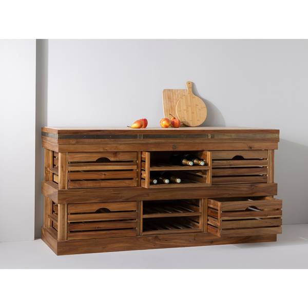 Hackblock AUBRAC Braun - Akazie - 180 x 60 x 90 cm