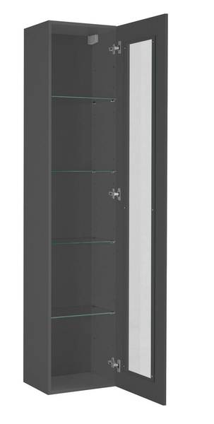 Vitrine Arnika Grau - Holzwerkstoff - 40 x 180 x 30 cm