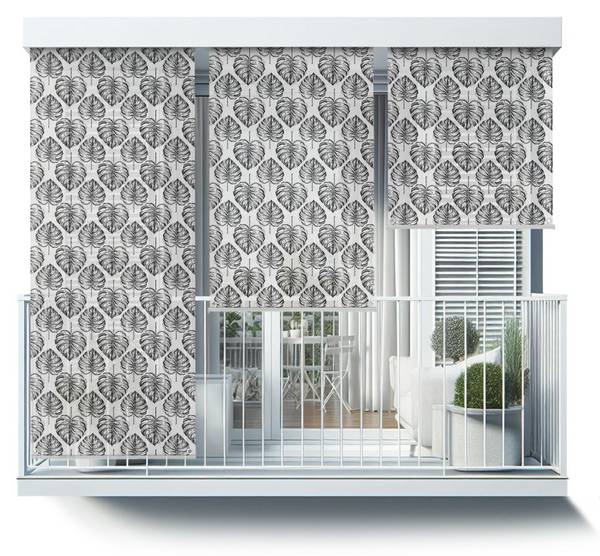 Außenrollo Folia Umbra Schwarz - Textil - 40 x 180 x 1 cm
