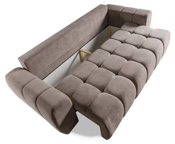 Sofa FUTU Braun - Holzwerkstoff - 263 x 93 x 105 cm