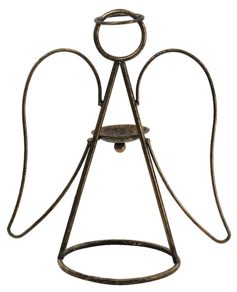 Kandelaar Engel Mateo metaal - 16 x 26 x 21 cm