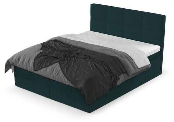 Boxspringbett TESSA mit Stauraum Riva Grün - Liegefläche Breite: 180 cm