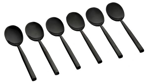 NILS Teelöffel-Set, 6-teilig Schwarz