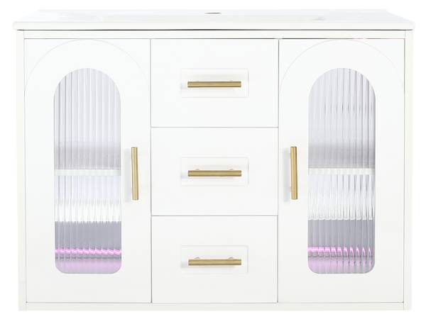 Badezimmerschrank GLOWMU  Ⅲ Weiß