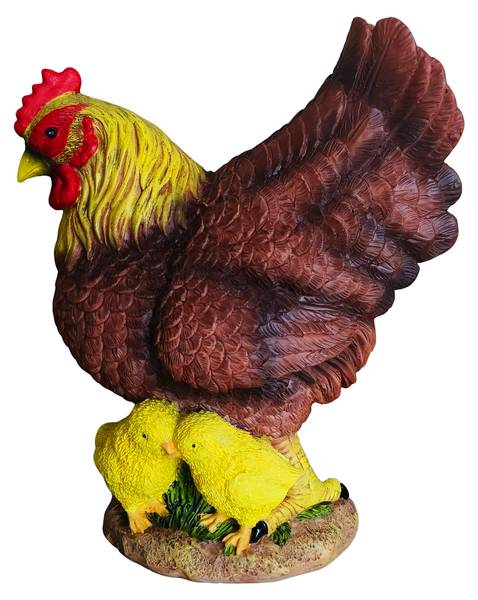 Tuinfiguur kip 9 x 24 x 22 cm