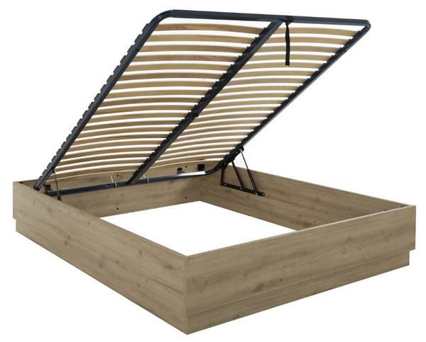 Bettkasten TIDY Braun - Holzwerkstoff - 165 x 36 x 204 cm