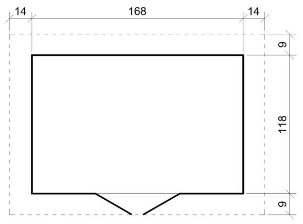 Tuinschuur M367C+M367G Hoogte: 224 cm