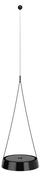 Akku-Pendelleuchte Mahina Hochglanz Schwarz