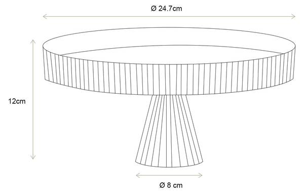 Tortenständer Transparent 25 x 25 cm