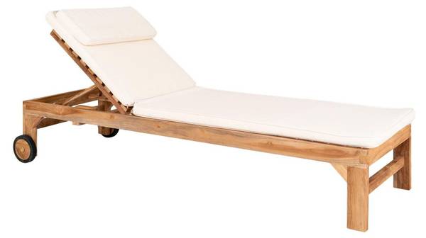 Liegenstuhl Andorra Holz teilmassiv - 200 x 30 x 62 cm