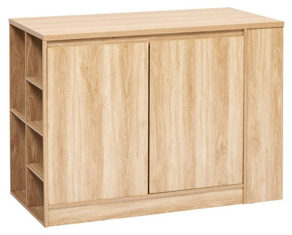 Ilot ABANA Beige - Bois manufacturé - 60 x 90 x 120 cm
