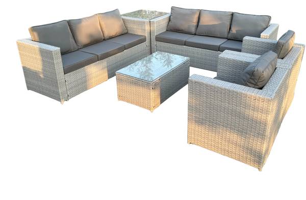 Garten Sofa Sets Im Freien LG(6er-Set) Grau - Webstoff