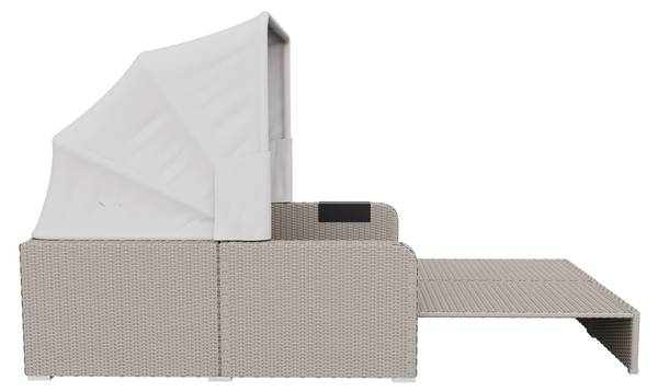 Gartenlounge Rhea Ⅳ Grün - Metall - Polyrattan - 130 x 152 x 126 cm