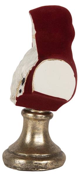 Kerstdecoratie Beeld Kerstman Xmas&Dam rood - kunststof - 7 x 15 x 9 cm