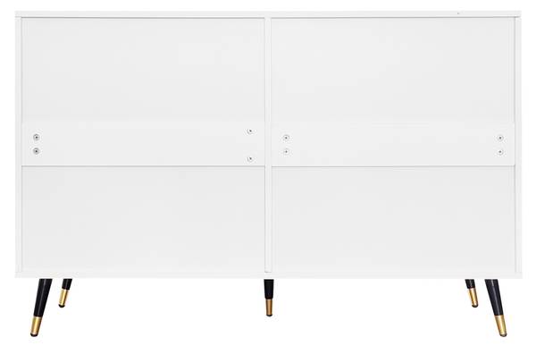 Sideboard Kommode WJM01 Weiß - Metall - Massivholz - 120 x 77 x 40 cm