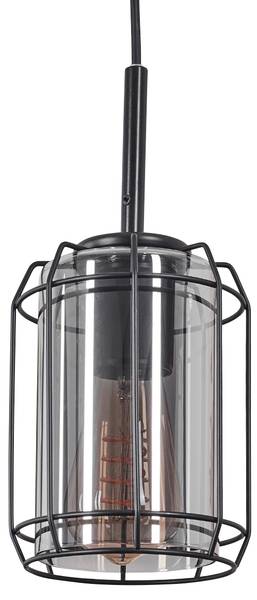 Deckenleuchte Fortullino Schwarz - Grau - Metall - 16 x 28 x 16 cm