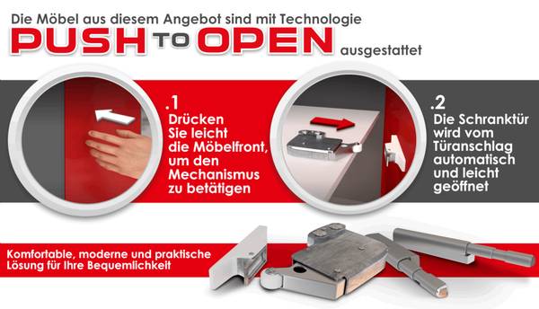 Kleiderschrank Pafos 1D Schwarz