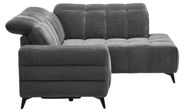 Wohnlandschaft PARIS Grau - Metall - Textil - Holz teilmassiv - 215 x 85 x 182 cm