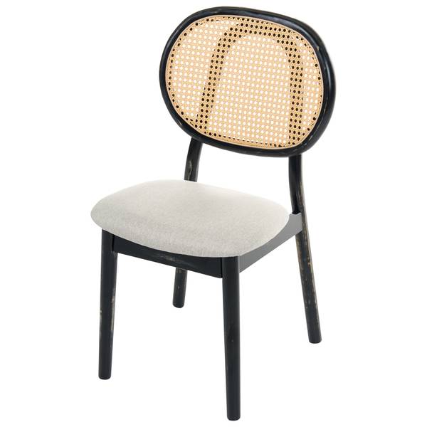 Stuhl GAVIOTA 2-tlg Beige - Schwarz - Bambus - 49 x 88 x 55 cm