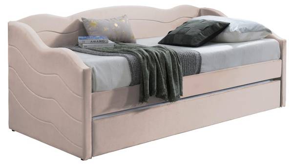 Sofabett LENVIA Pink - Textil - 96 x 81 x 207 cm