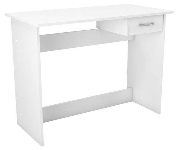 Schreibtisch ALPIN Weiß - Holzwerkstoff - 50 x 77 x 101 cm