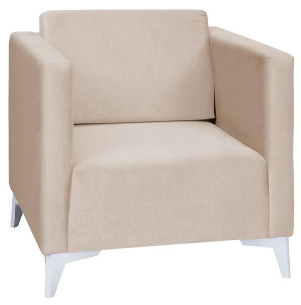 Sessel Szafir Beige - Hochglanz Weiß