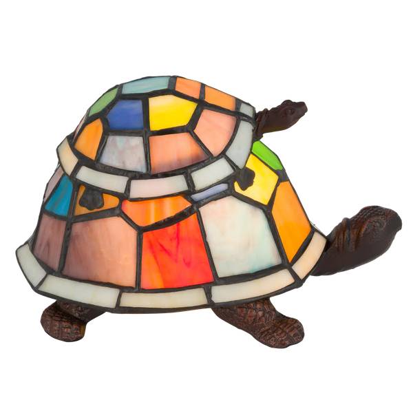 Tiffany Tischlampe Schildkröten 8090 Glas - 22 x 16 x 18 cm