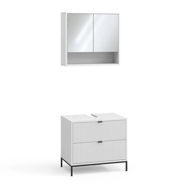 Badmöbel-Set Eliza 59693 2er Set Reinweiß
