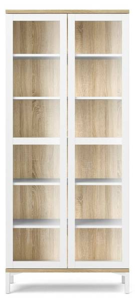 Vitrine Lisanne Weiß - Holzwerkstoff - 36 x 203 x 89 cm