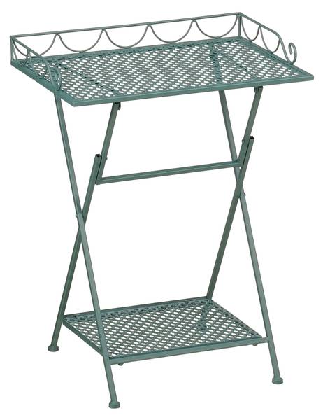 Tisch Marseille Grün - Eisen - 38 x 68 x 50 cm