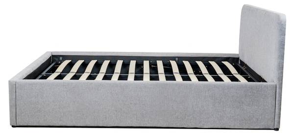 Bett YSA mit Bettkasten Grau - Holzwerkstoff - 150 x 88 x 205 cm