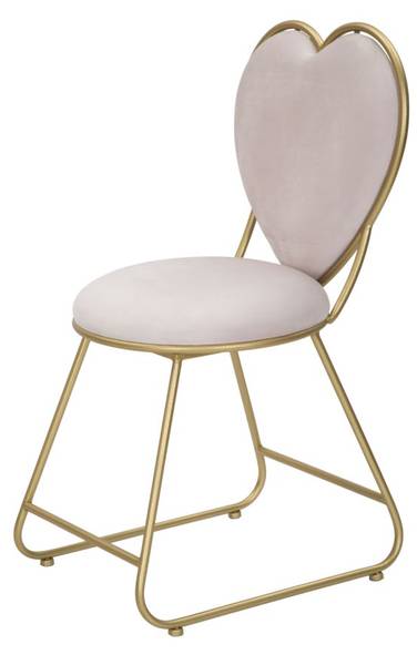 Stuhl Heart Pink - Metall - 37 x 80 x 47 cm