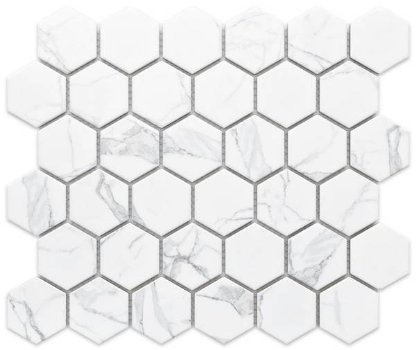 Keramikmosaik - Marble Hive Weiß