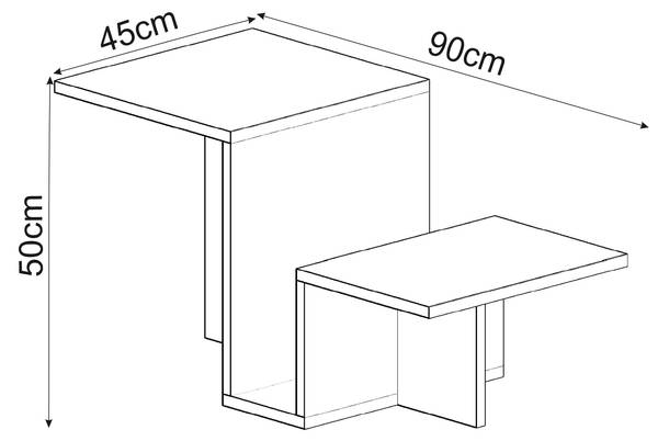 Couchtisch Relinda Nussbaum Dekor