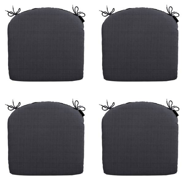 Sitzkissen Basic 4er-Set Schwarz
