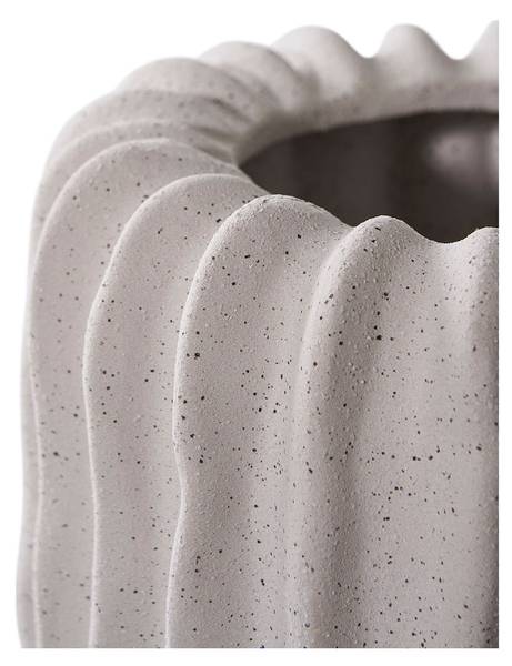 Pot de fleurs Chaves Gris - En partie en bois massif - 16 x 16 x 16 cm