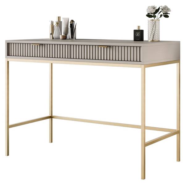 CORTADO GOLD Konsole T104 Beige - Gold - Holzwerkstoff - 104 x 78 x 50 cm