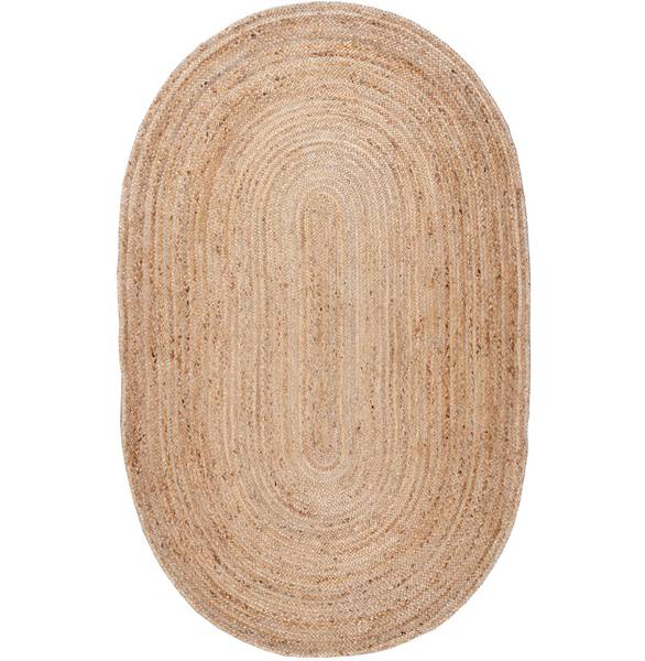 Teppich Oval Fair Natur Braun - Naturfaser - 100 x 1 x 152 cm