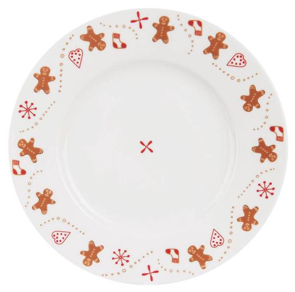 Dessertteller 129566 Weiß - Porzellan - 20 x 2 x 20 cm