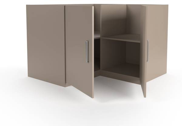 Onderkast keuken N6 grijs - plaatmateriaal op houtbasis - 130 x 91 x 130 cm
