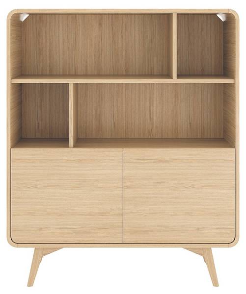 Bücherregal JALEMO Beige - Holz teilmassiv - 108 x 130 x 39 cm